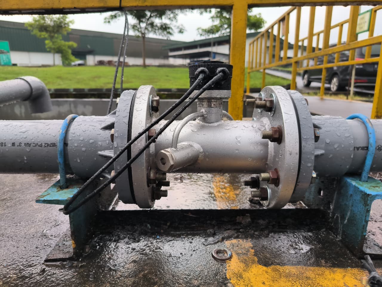Pemasangan Ultrasonic Flow Meter di PT.SJI Temanggung