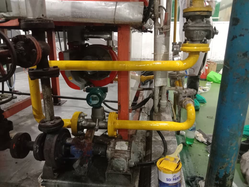 Pemasangan Vortex Flow Meter untuk Gas PT.URC